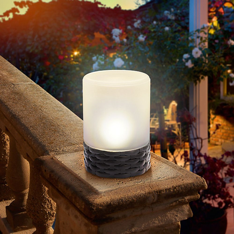 Lampa solarna LED Cloe, trendy styl (rattan)