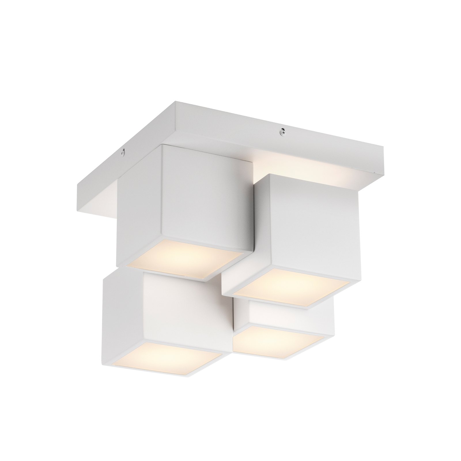 JUST LIGHT. Taklampe Tetris, jern, 3000 K, hvit