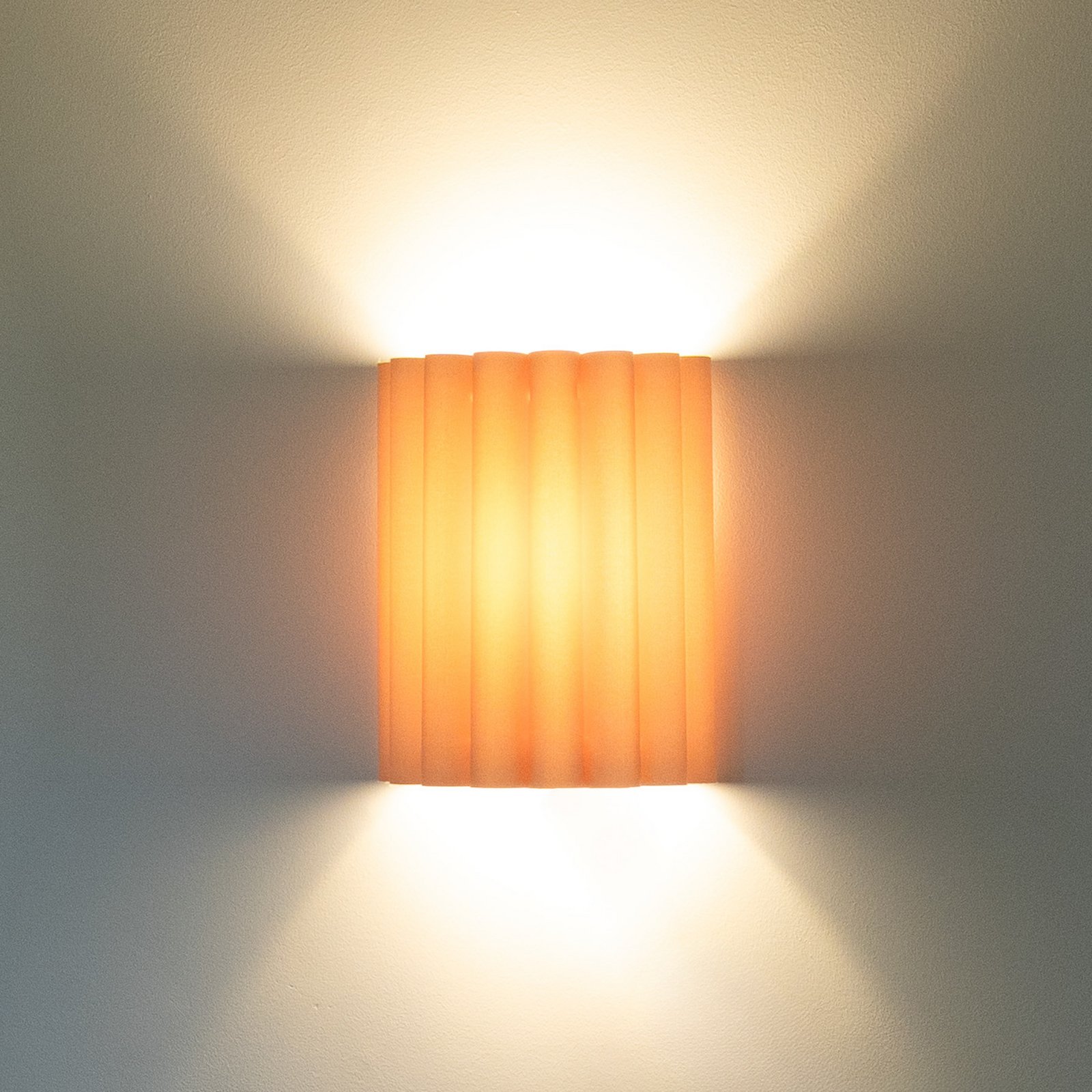Aria wall light, cappuccino, microfibre, E27