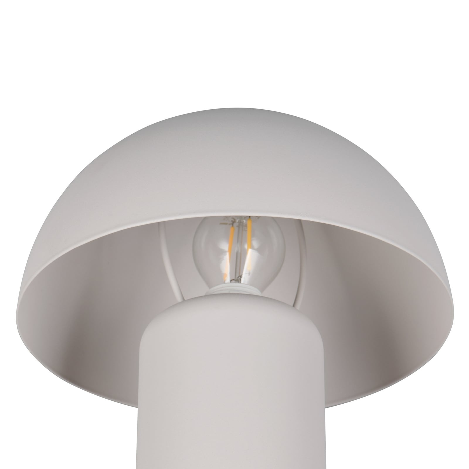 Bordlampe Enya, lysegrå, metall, høyde 25,5 cm, E14 Bordlampe Enya, lysegrå, metall, høyde 25,5 cm, E14