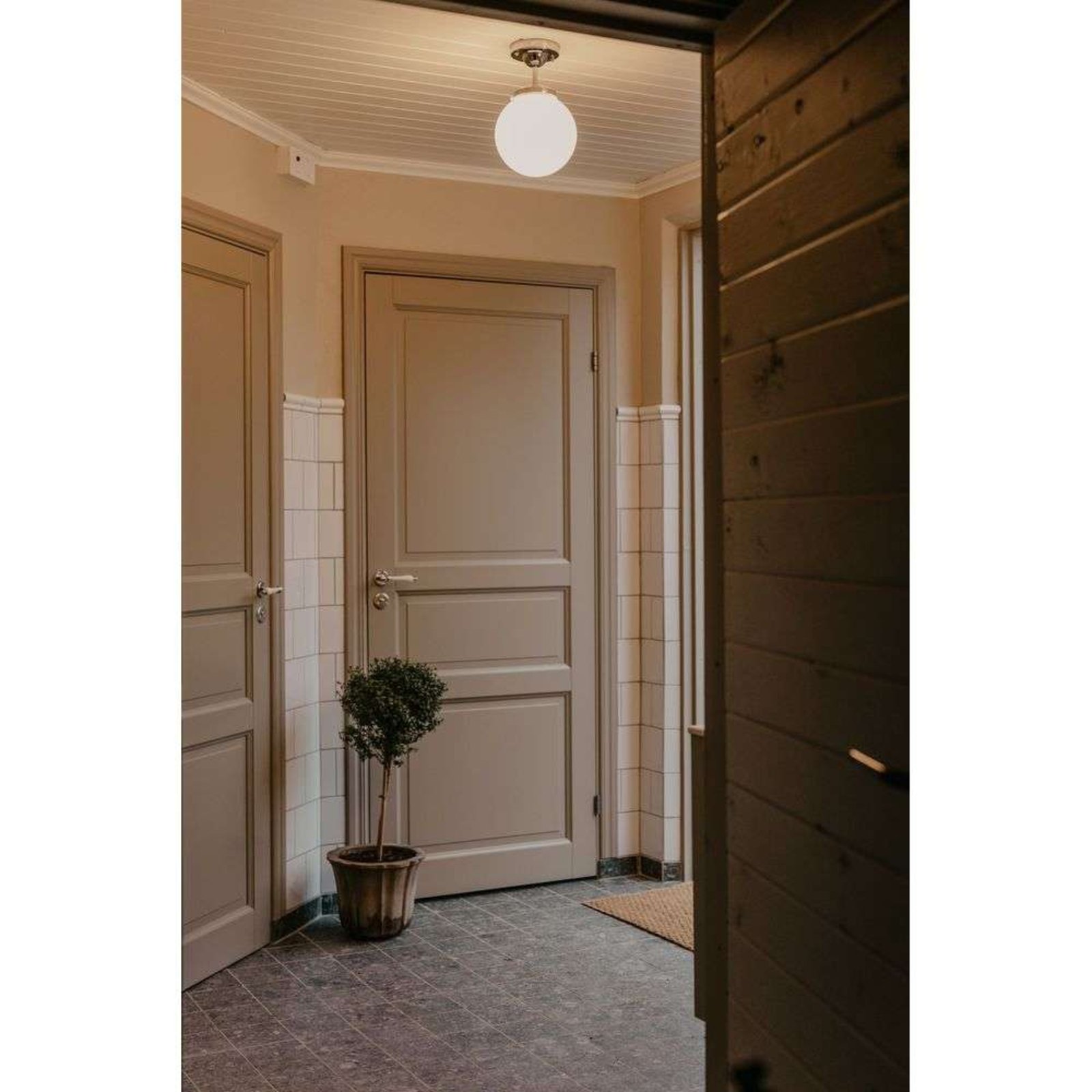 Alley Plafoniera IP44 Chrome/White - Globen Lighting