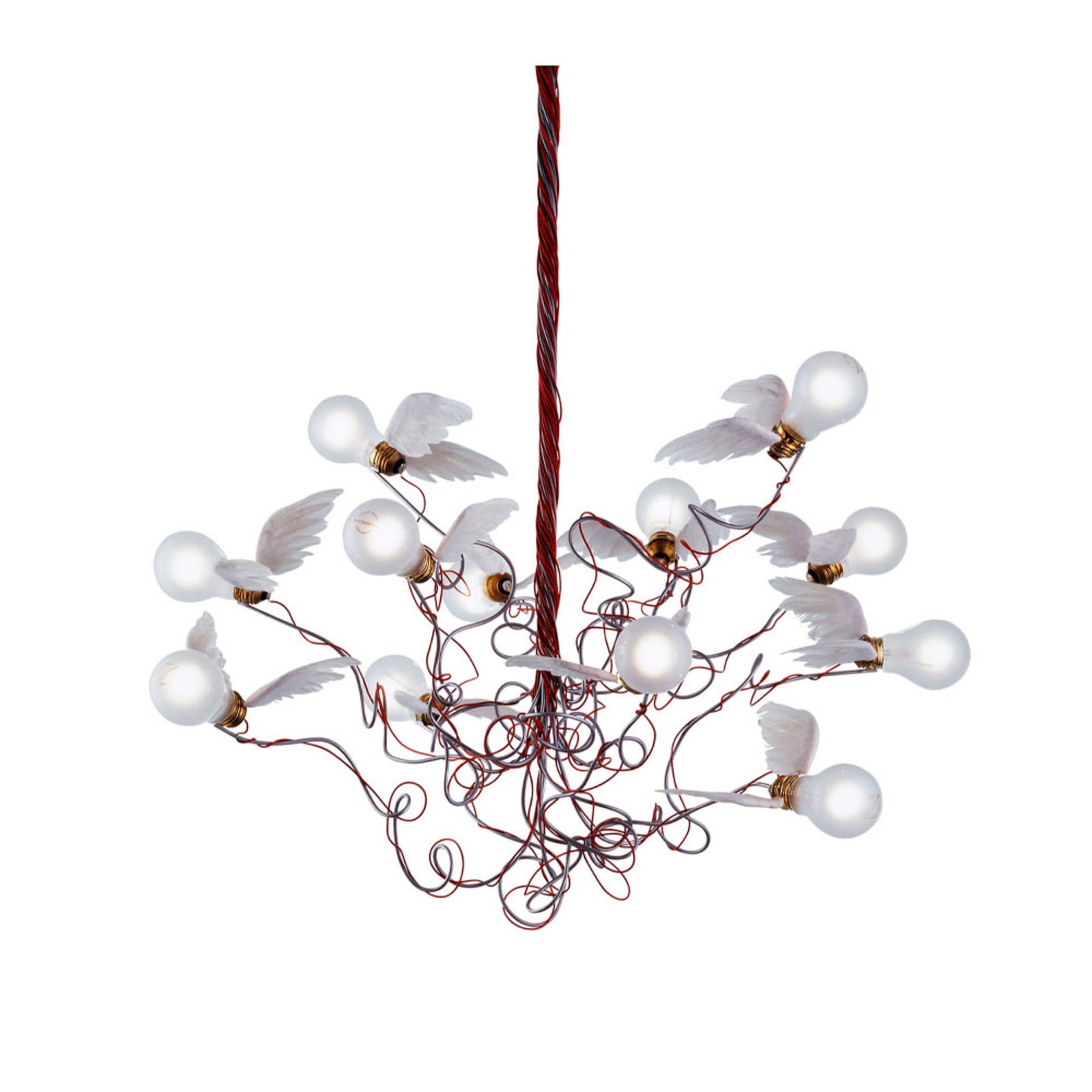 Ingo Maurer Birdie - suspension LED, câble rouge