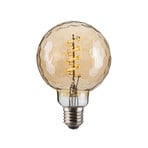 Colors Geo LED-pære G95, ravfarvet, 2.000 K, 4 W – Halo Design