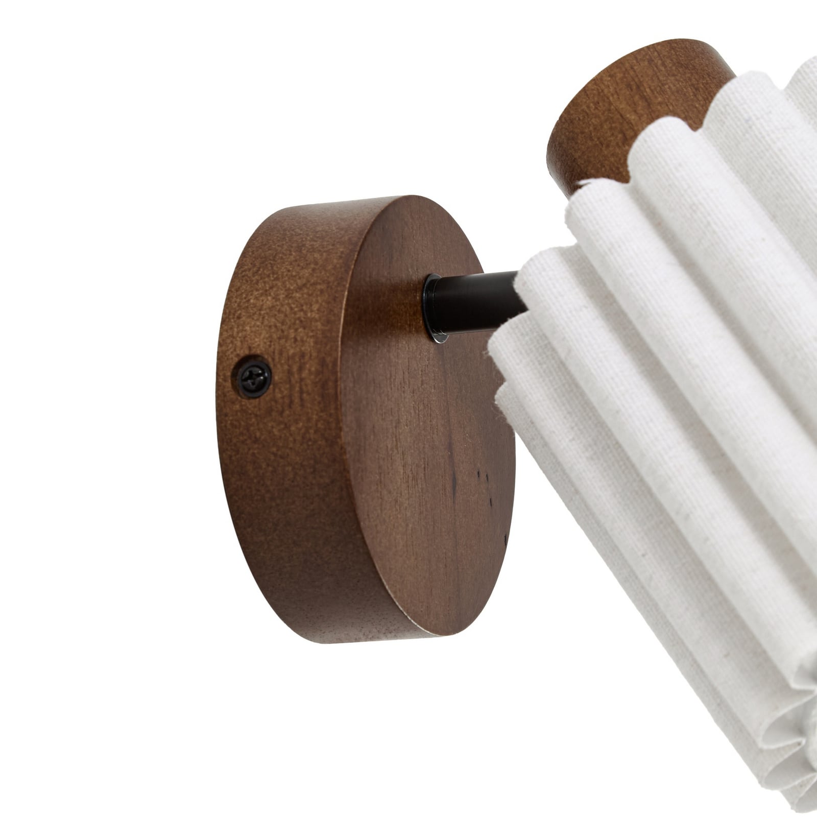 Shiloh spotlight till vägg, trä, linne, valnöt/beige, E14 – Lindby Shiloh spotlight till vägg, trä, linne, valnöt/beige, E14 – Lindby