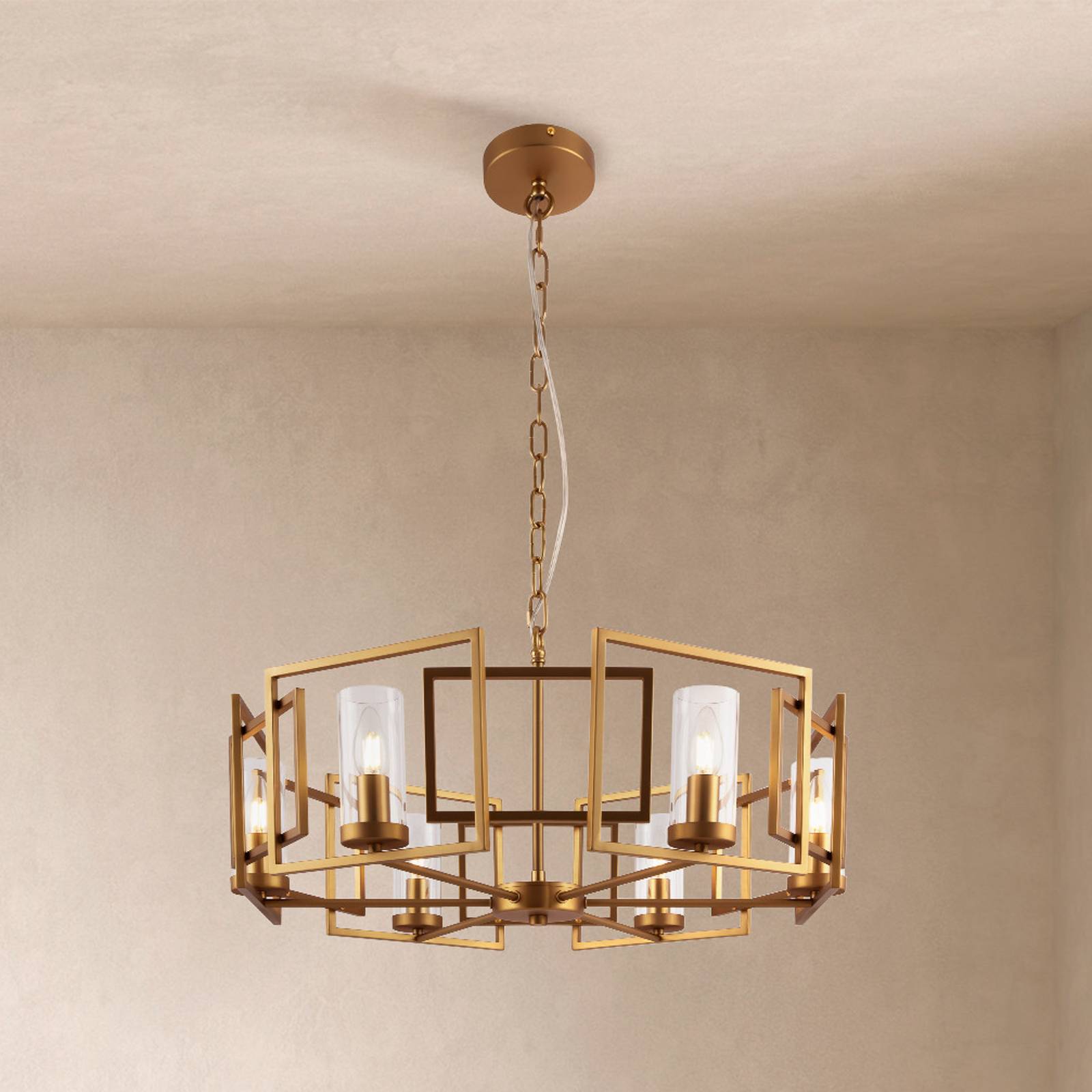 Photos - Chandelier / Lamp Maytoni Bowi pendant light, Ø 65.6 cm, gold-coloured, 6 x E14 