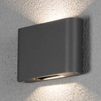 LED-utomhusvägglampa Chieri 2 lampor 18cm antracit