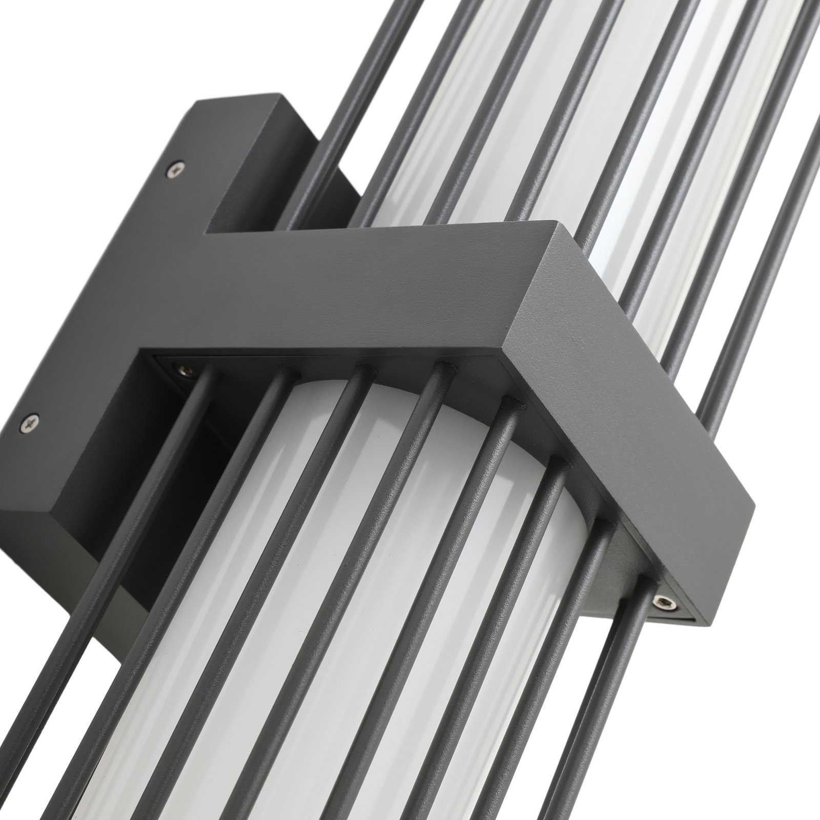 Chandan Außenwandleuchte Höhe 41,9 cm anthrazit Aluminium - Lucande