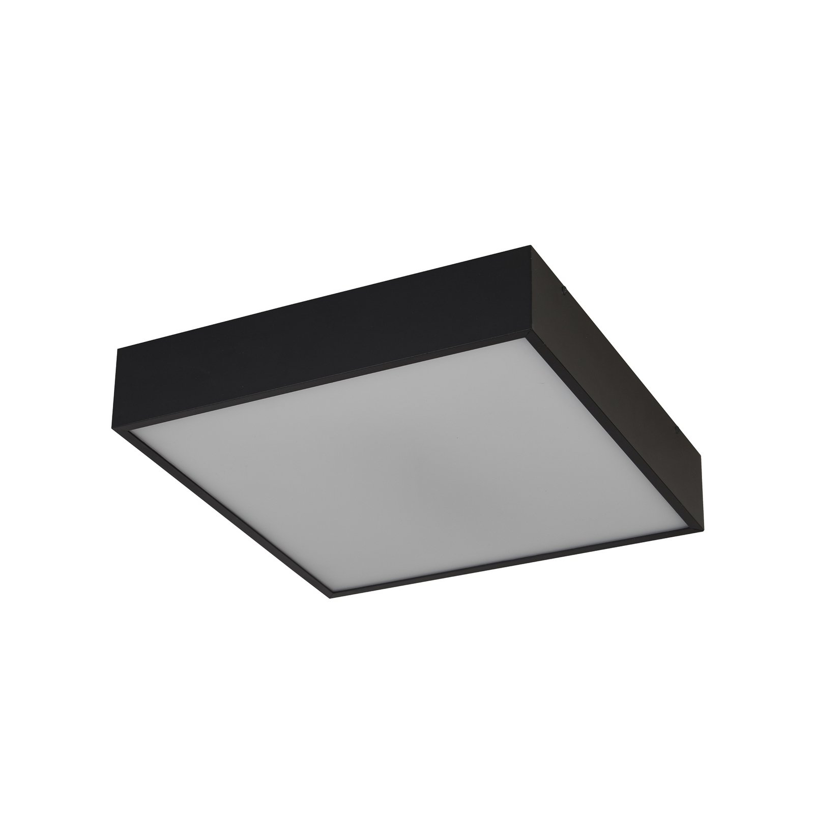 LED badkamer plafondlamp Zeus, zwart, lengte 30 cm, metaal