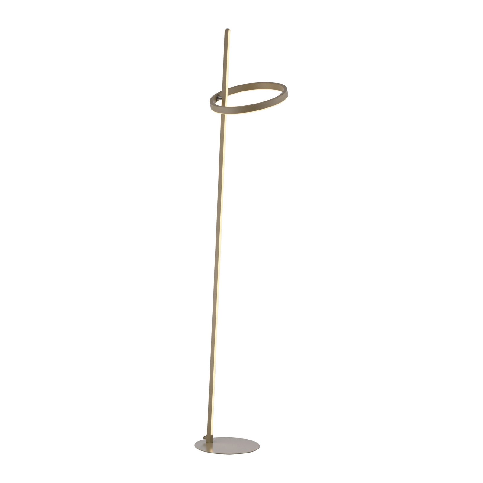 JUST LIGHT. LED vloerlamp Ritus zand, ijzer, dimmer, 3.000 K