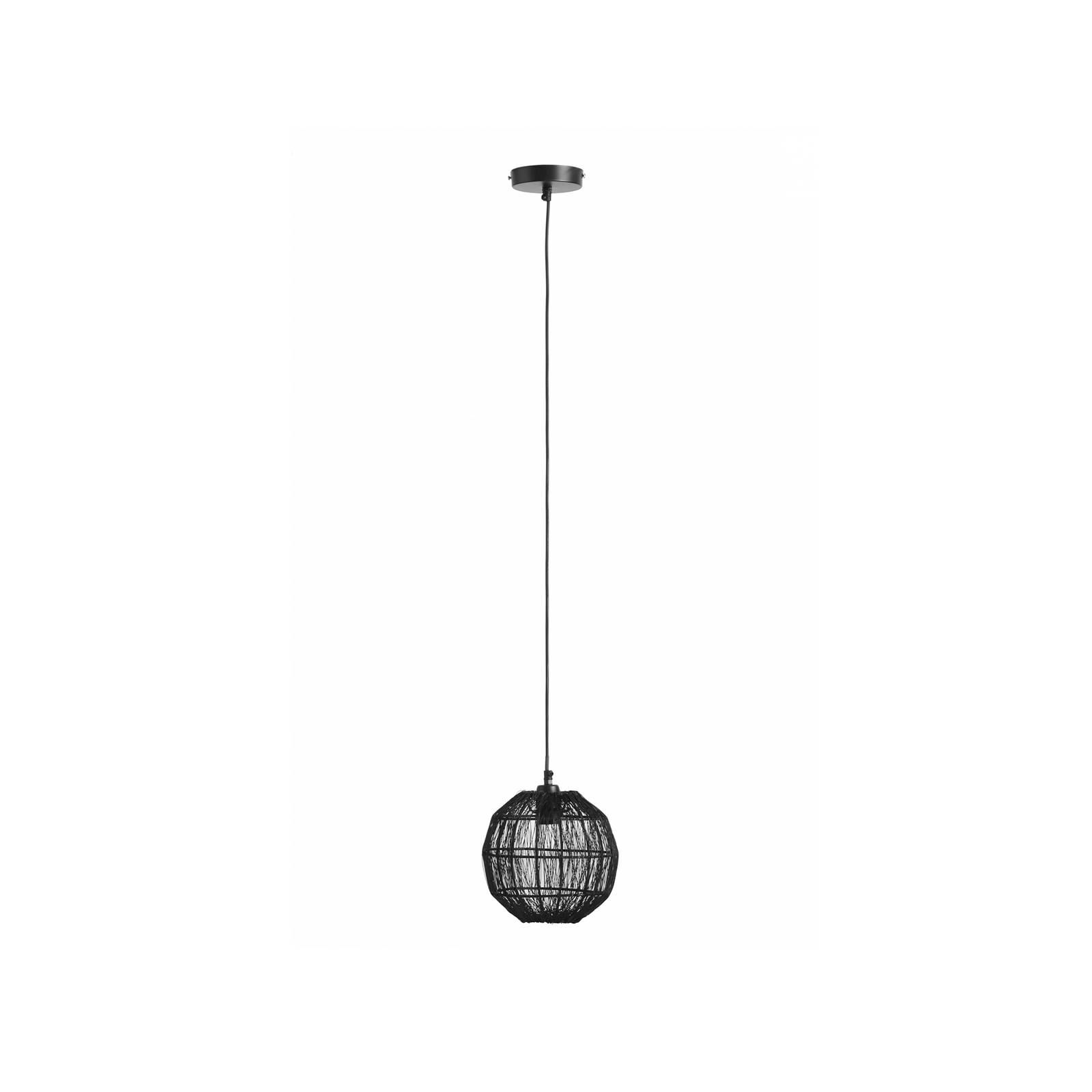 Hermi II hængelampe metalflet sort Ø 20cm