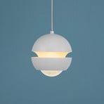 SCHÖNER WOHNEN LED pendant light Lini, white, 1-bulb, 3,000 K