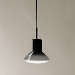 Candeeiro suspenso Grupa Onda, cinzenta, Ø 17 cm, vidro, GU10