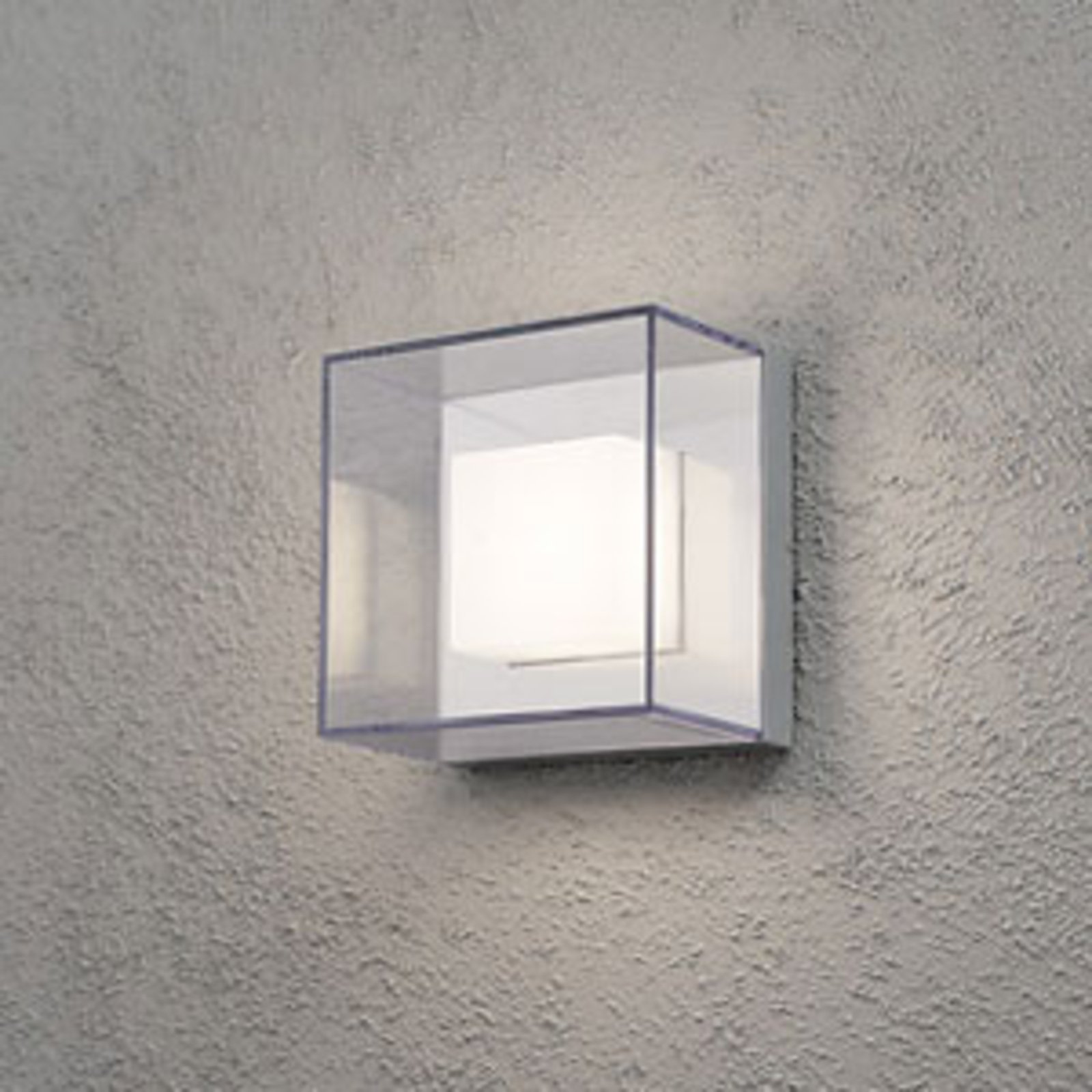 Aplique cuadrado de pared exterior LED Sanremo