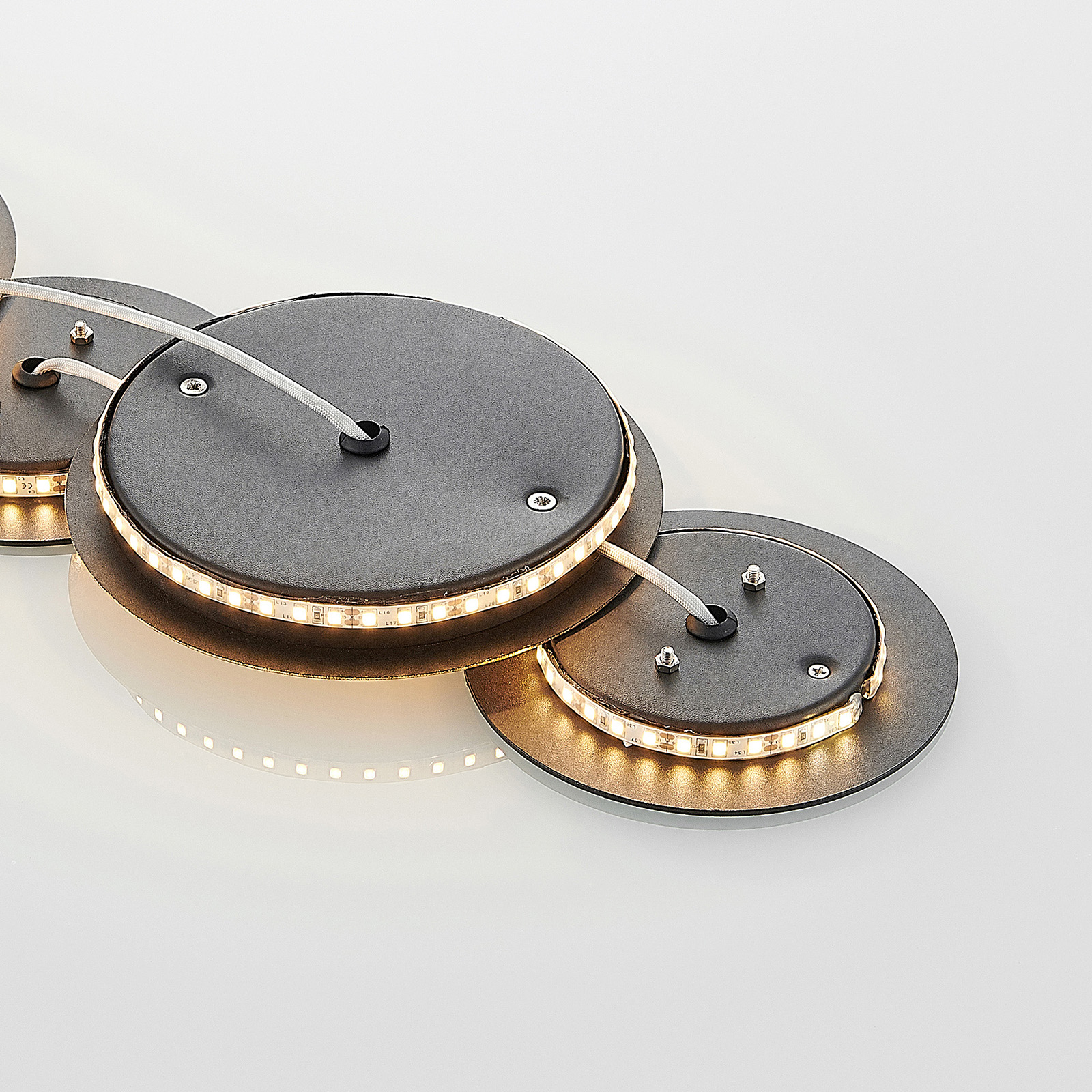 Grazyna 5 LED Aplique de Pared Black/Gold - Lindby