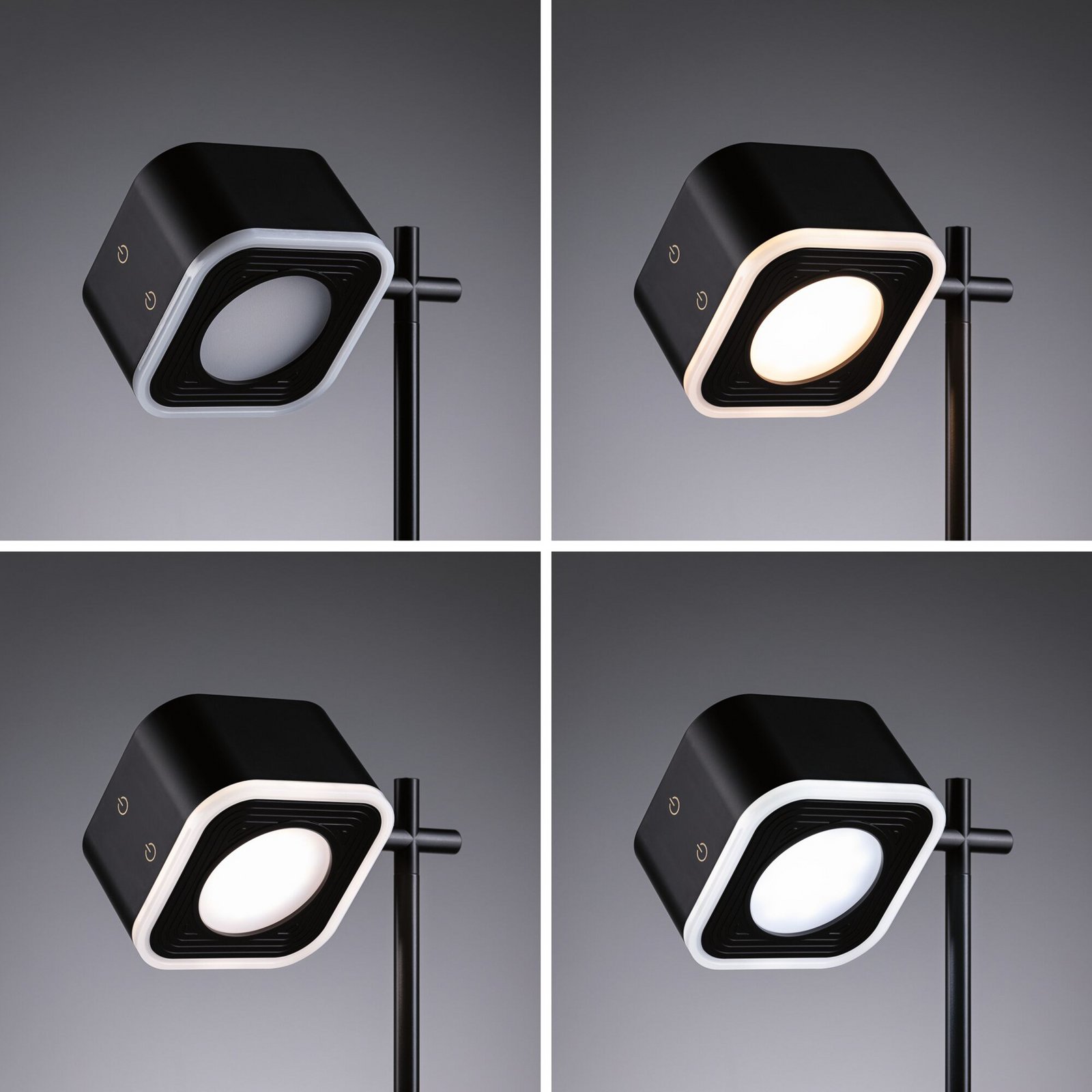 Lampa de masă cu baterie LED Paulmann Varia, negru, 37 cm dimabil CCT