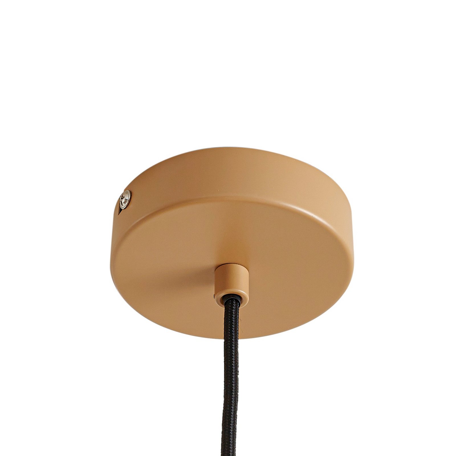Lindby Hängeleuchte Caliva, Ø 60 cm, beige/weiß, Hanfseil