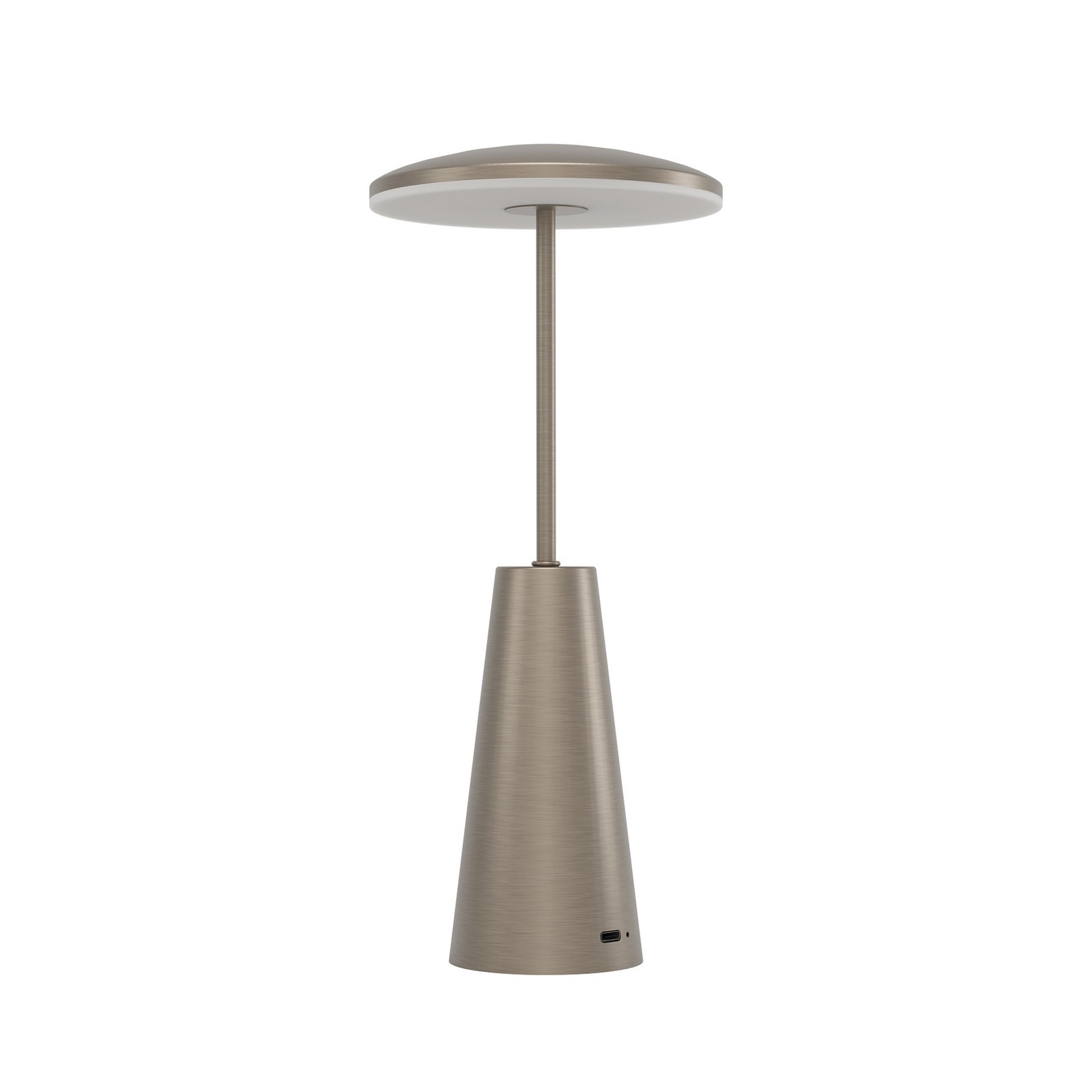 Piccola LED rechargeable light, bronze-coloured, height 28 cm, IP54