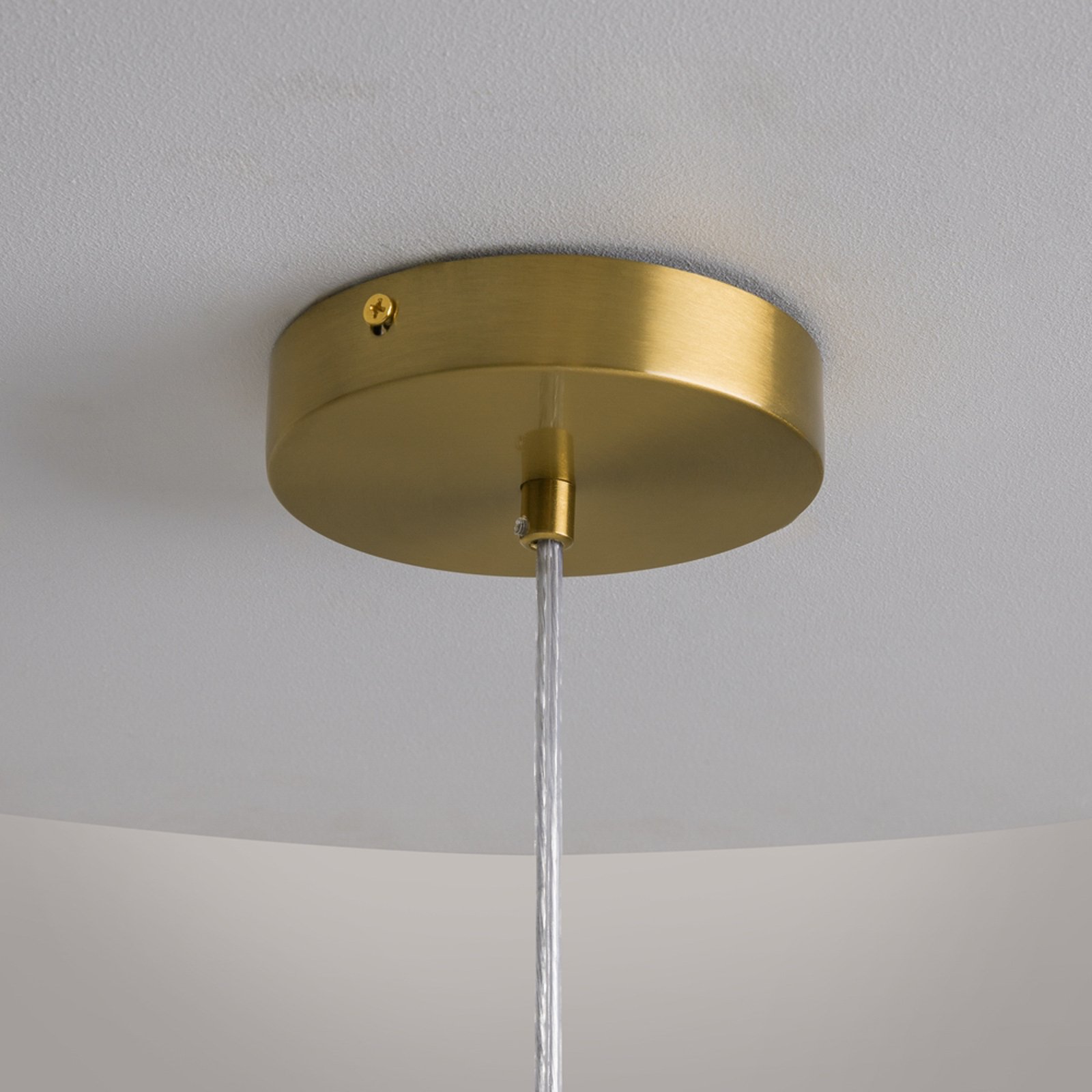 Maytoni LED-Hängeleuchte Cometa, goldfarben, Glas, Ø 35 cm