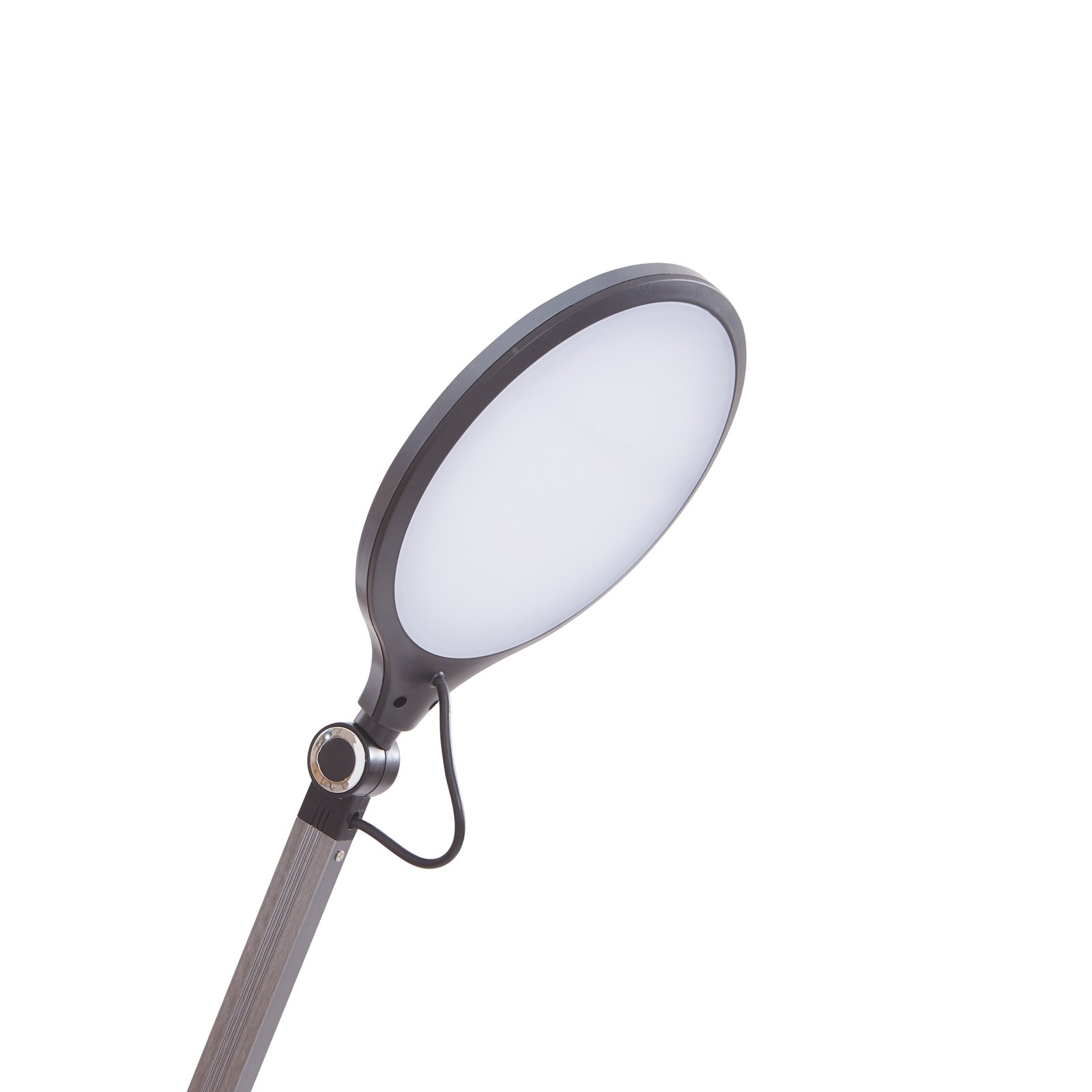 Lindby LED tafellamp Nyxaris, grijs, metaal, CCT, 50 cm