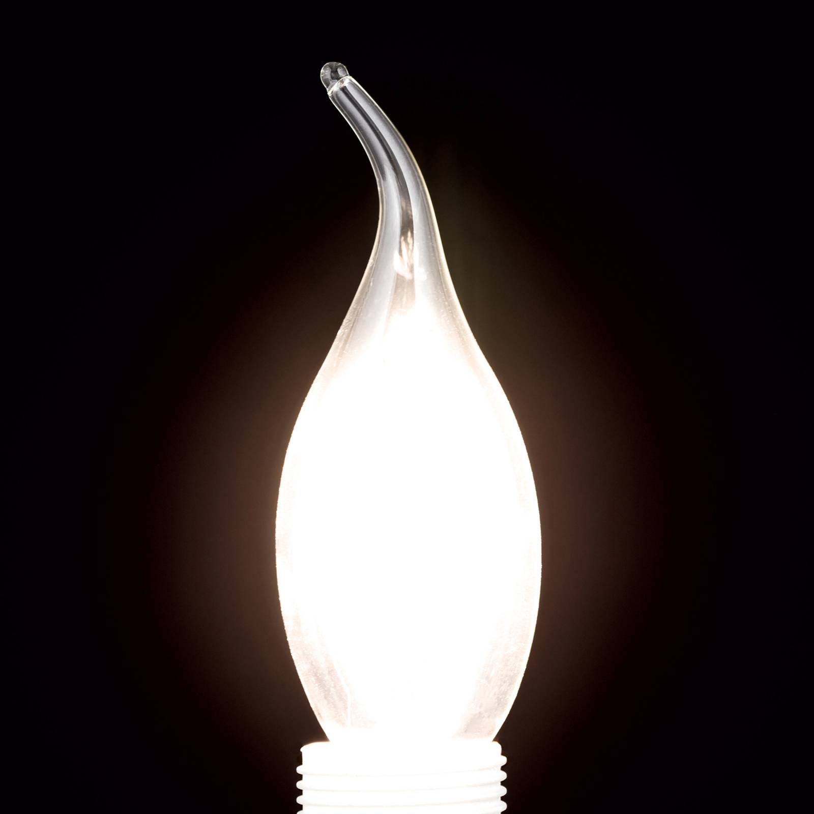 Żarówka świeca LED E14 4,5W filament 827 powiew