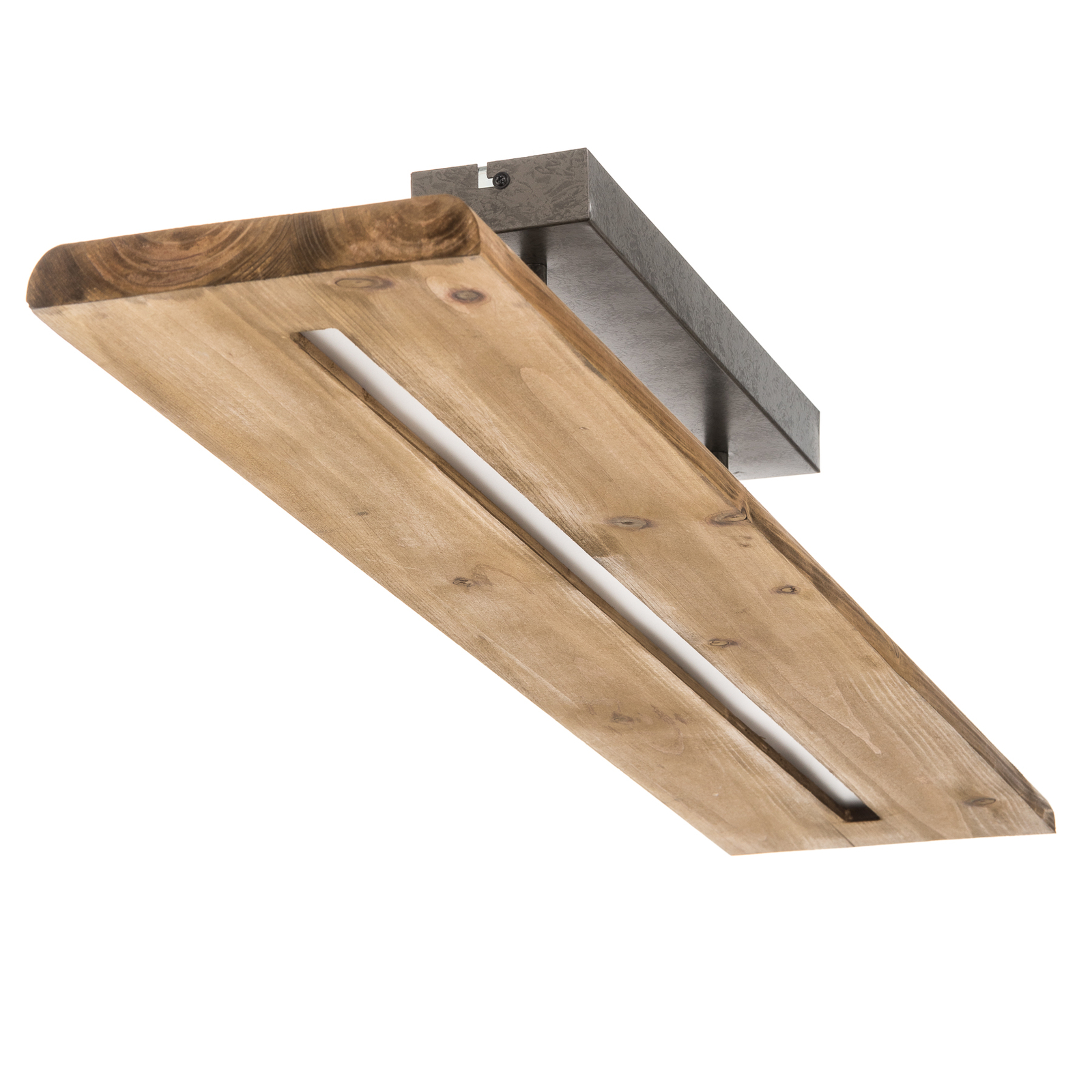 Candeeiro de teto LED Brad em madeira
