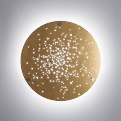 Fabbian Lens LED seinavalgusti Ø 60 cm pronksist