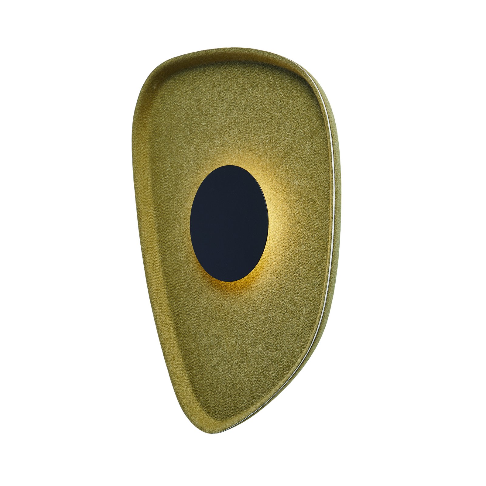 LOOM DESIGN LED wall light Cozy, green, felt, 40 x 31 cm