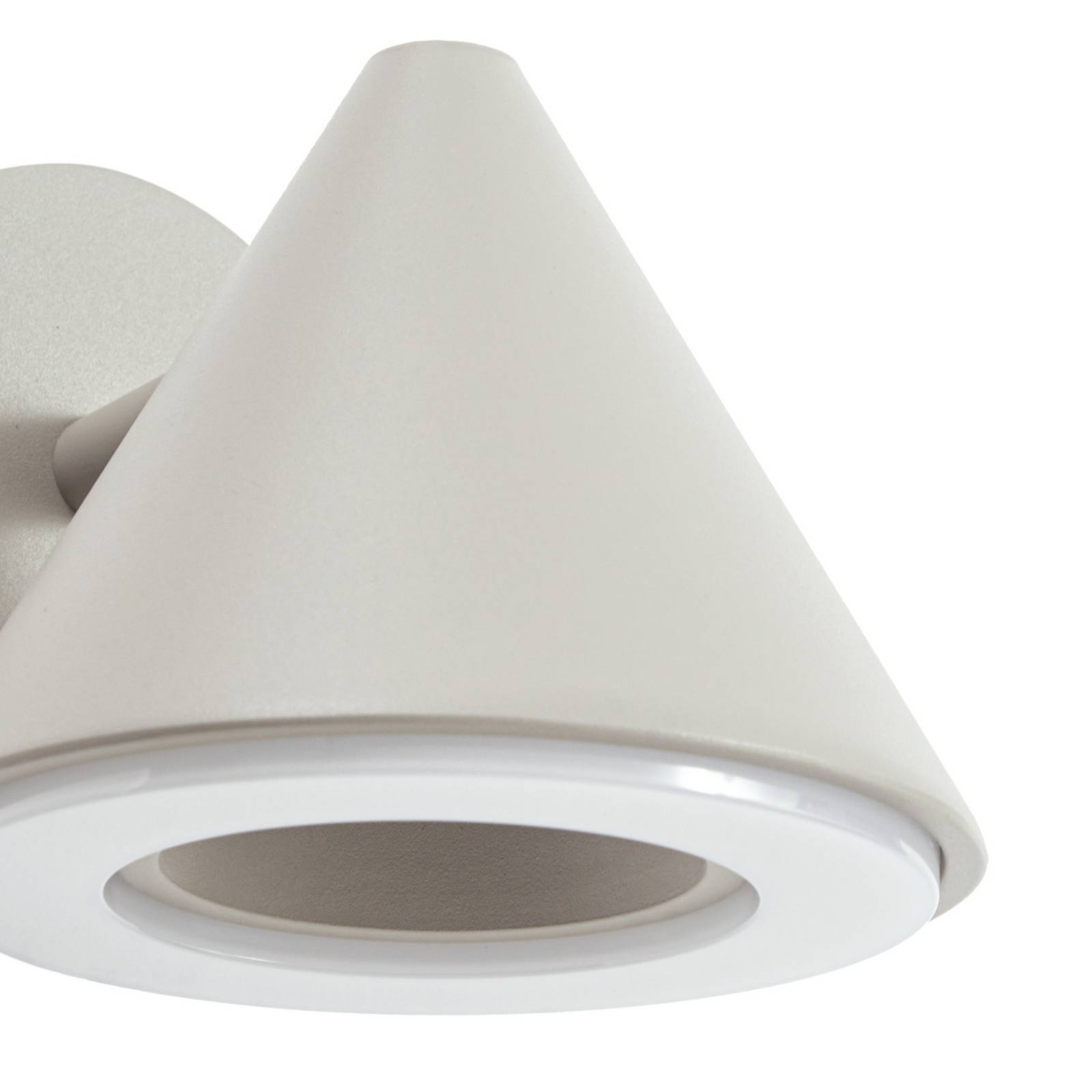 Kinkiet zewnętrzny LED Lindby Soran, kolor taupe, metal, IP44
