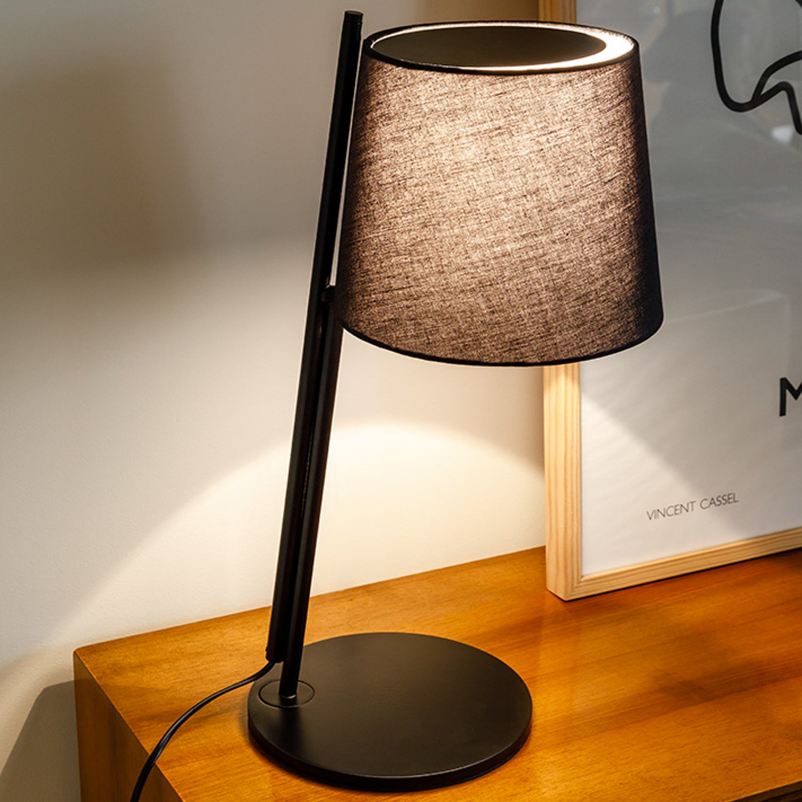 LEDS-C4 Clip table lamp H 49 cm fabric lampshade