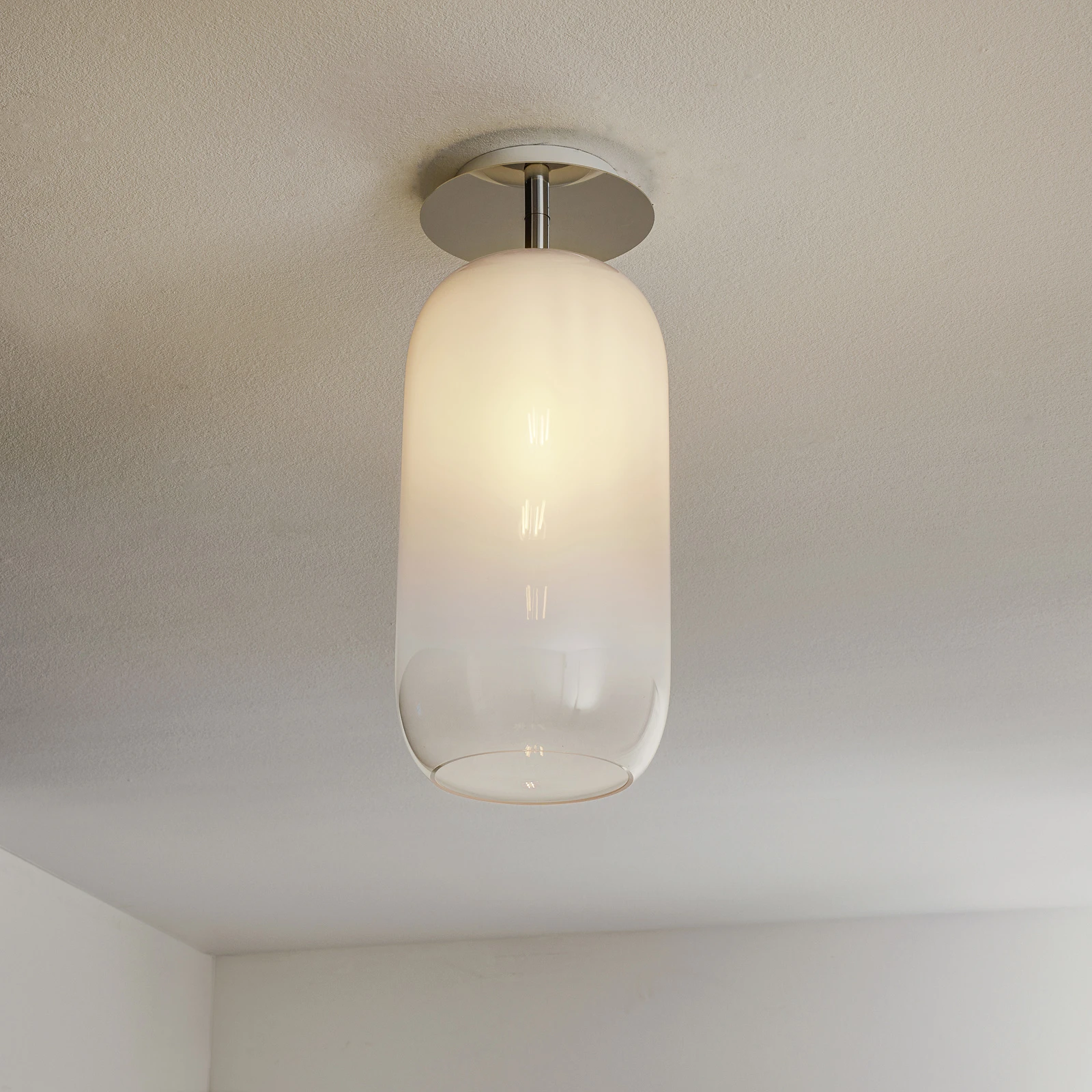 Artemide Gople Deckenleuchte weiß/silber