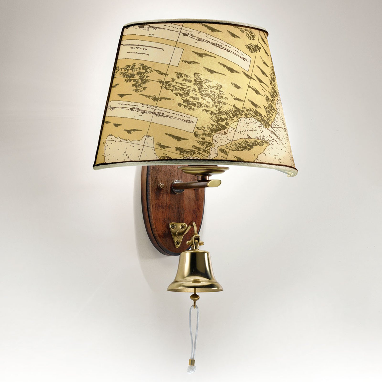 Nautica wall light with ship bell