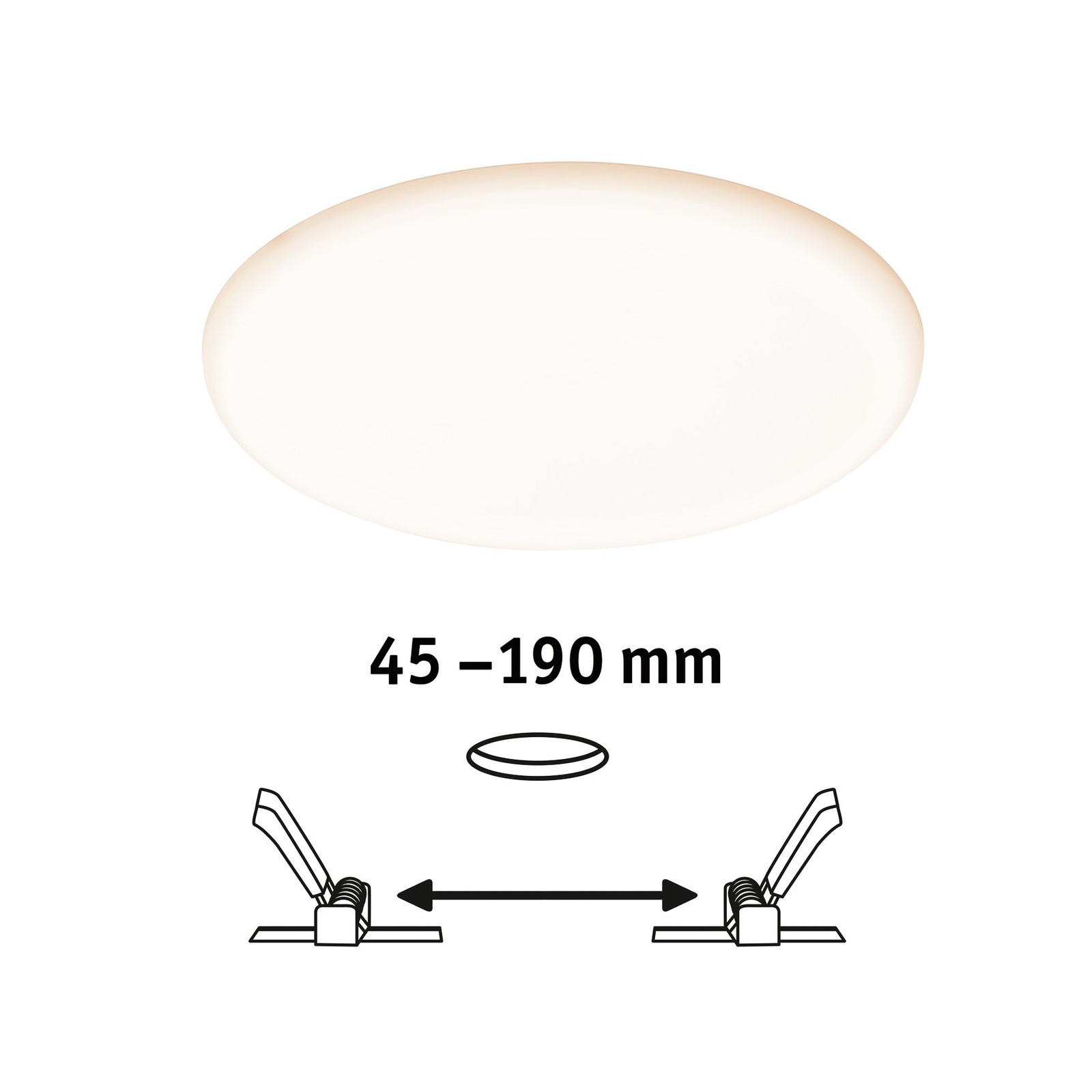Paulmann-LED-paneeli Veluna, 3-Step CCT 18,5 cm