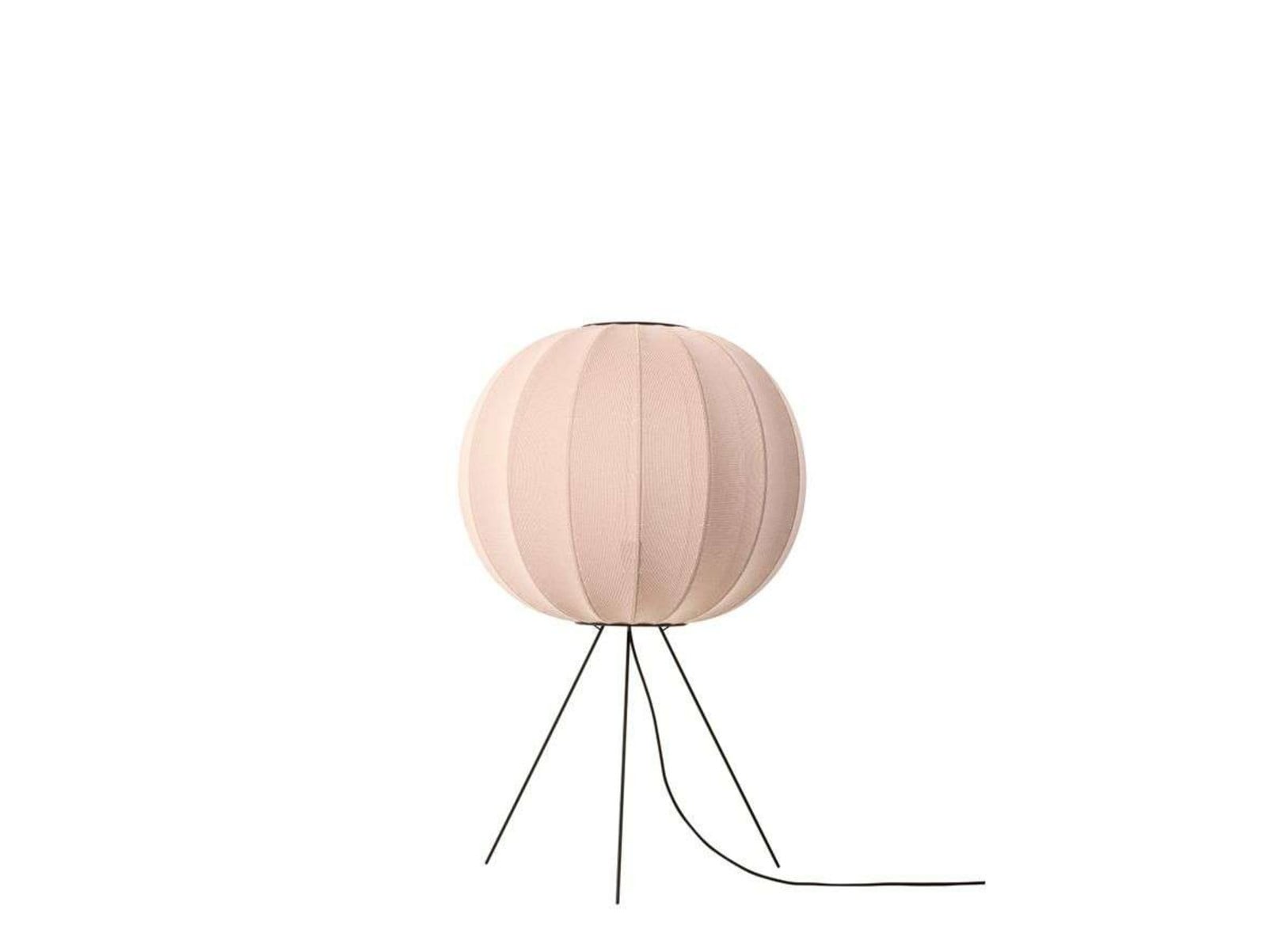 Knit-Wit 60 Round gulvlampe, beige, 100 cm – håndlaget Made By Hand - Stue - Aluminium