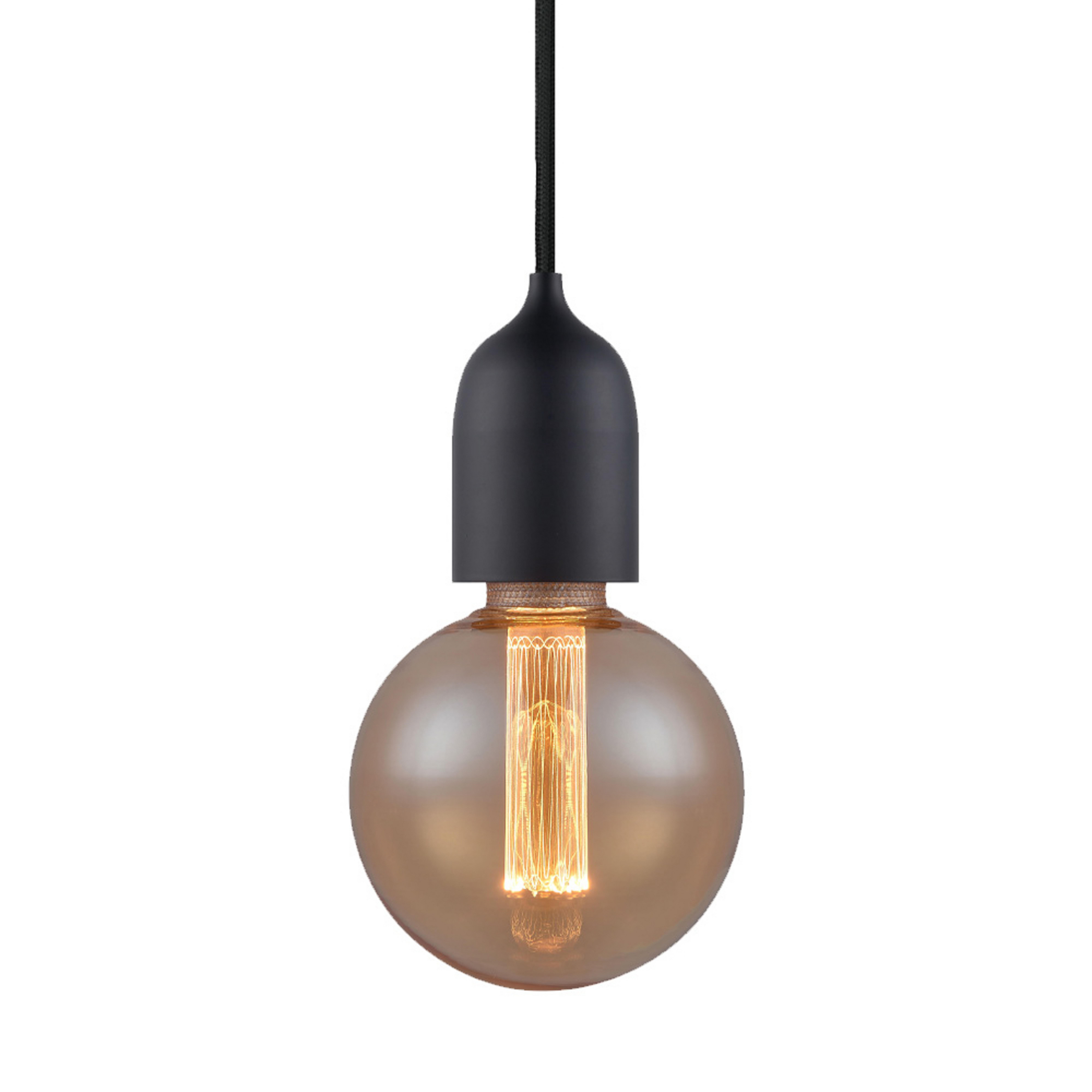 CLASSIC Hängelampe, schwarz, Ø 5 cm Metall E27 - Halo Design