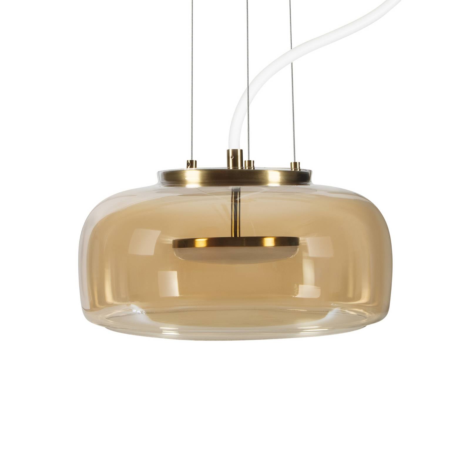 OSRAM LED-Hängelampe DECOR GLOW, amber/gold, Ø 38 cm up/down