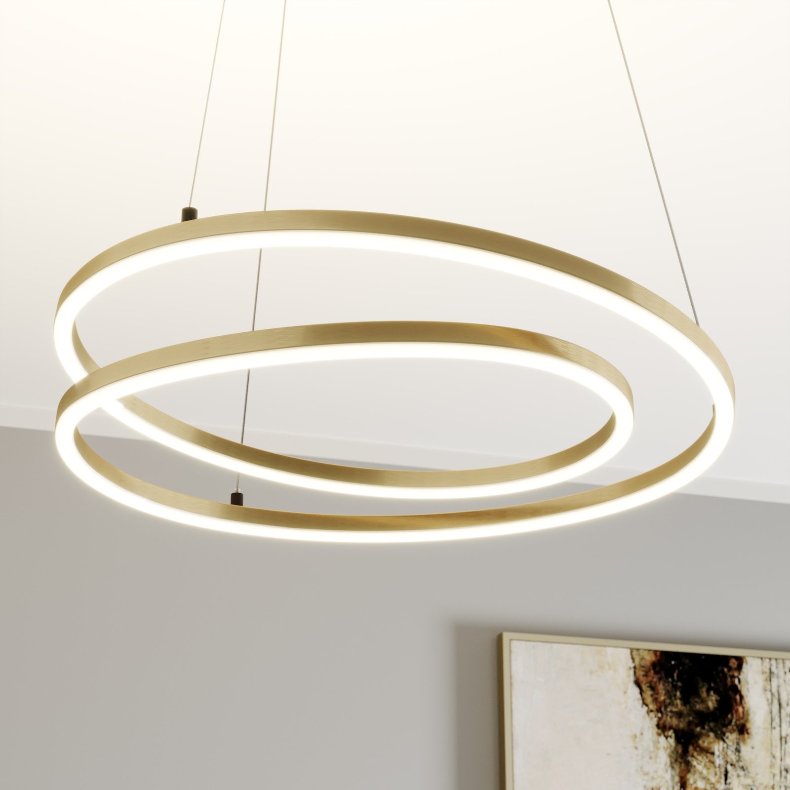 Davian LED Pendant Dim. Brass - Lindby