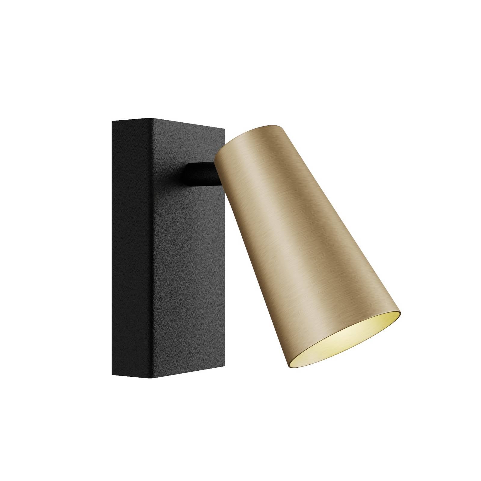 Lucande Angelina spotlight, brass-gold, 1-bulb - Bedroom - Wall Light - dimmable - Scandinavian