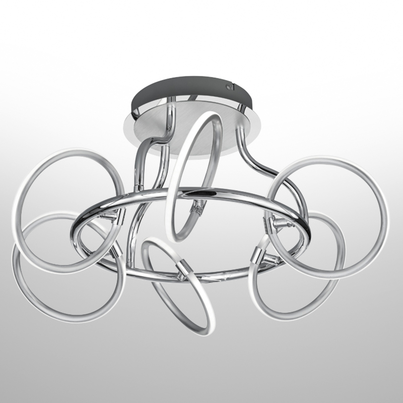 Trio Lighting Six-bulb LED ceiling lamp Olympus, for Living / Dining Room, metal, 4.2 W, energy efficiency: A+, H: 26.5 cm