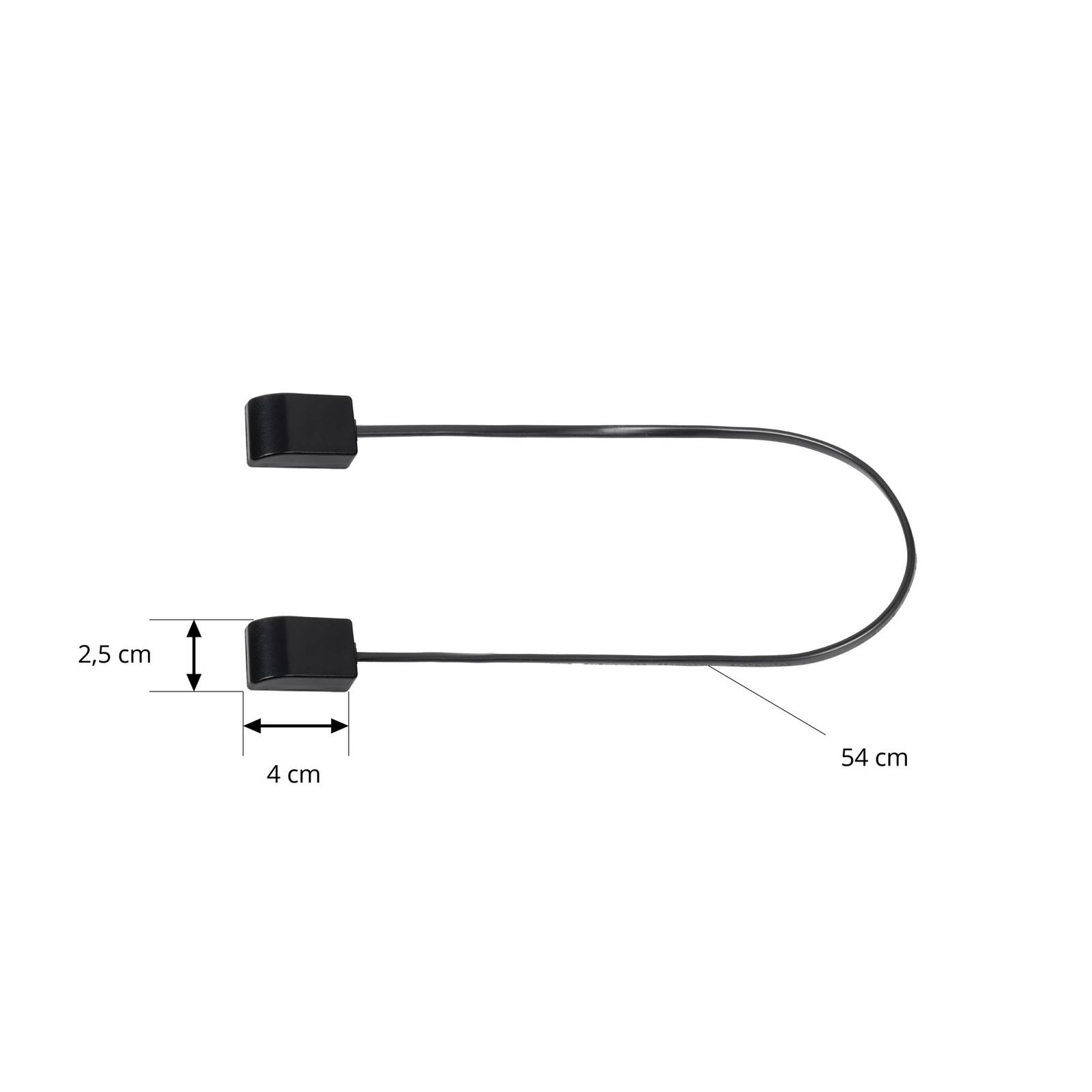 Lindby-kontakt Lumaro kabellängd 54 cm svart PVC