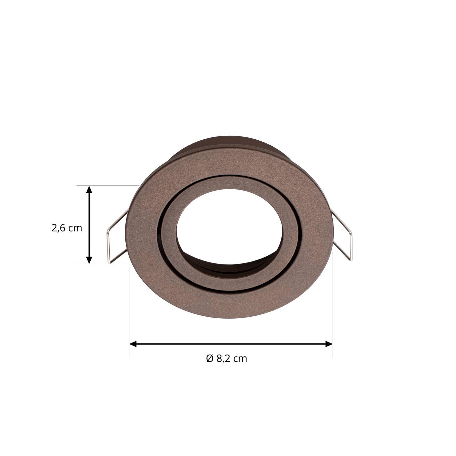 Arcchio Downlight Zyron, brązowy jak kawa, Ø 8,2 cm