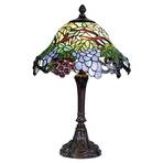 Colorida lámpara de mesa Lotta en estilo Tiffany