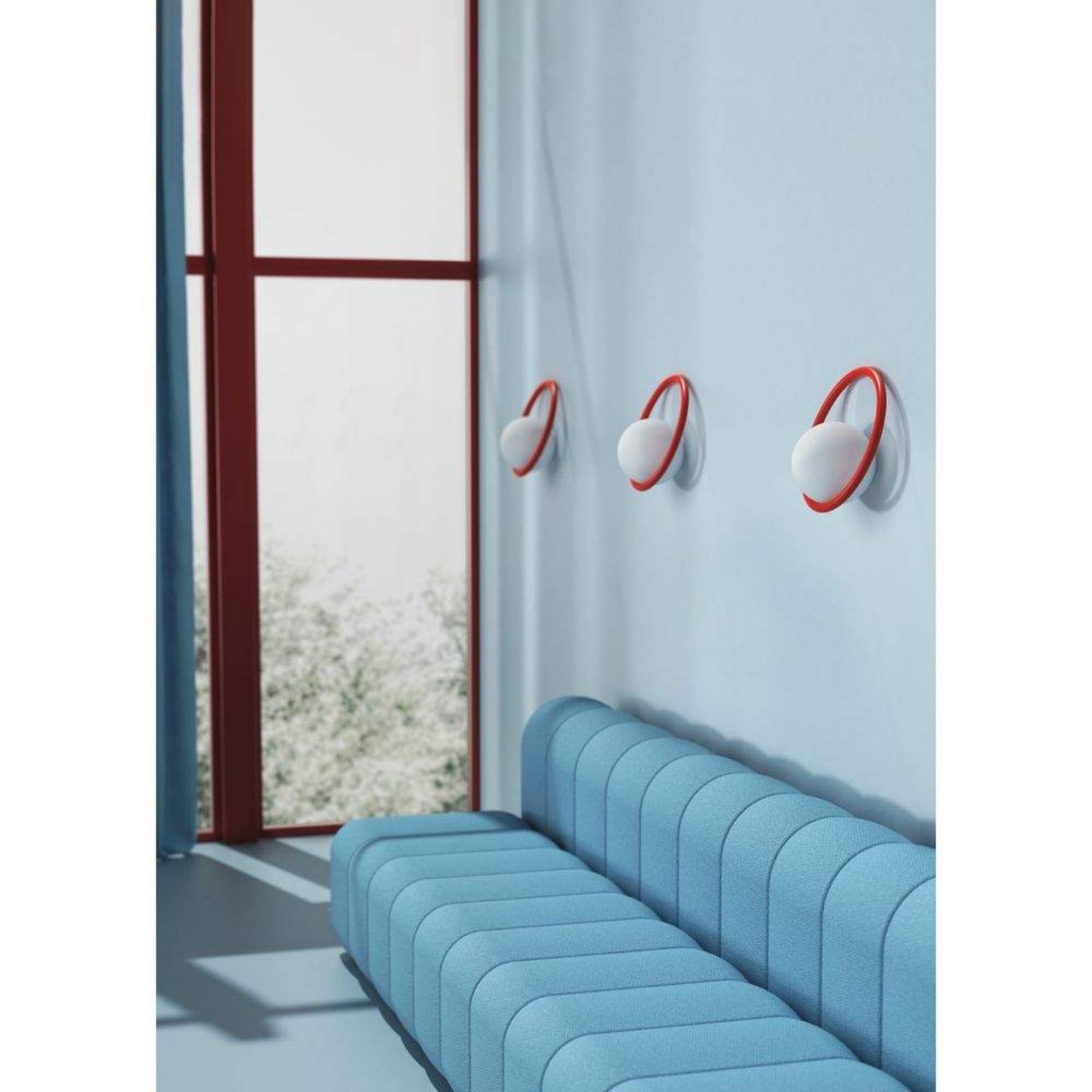 Hula Hoop Wandleuchte HW Strawberry Red Swedish Ninja - Wohnzimmer - Metall