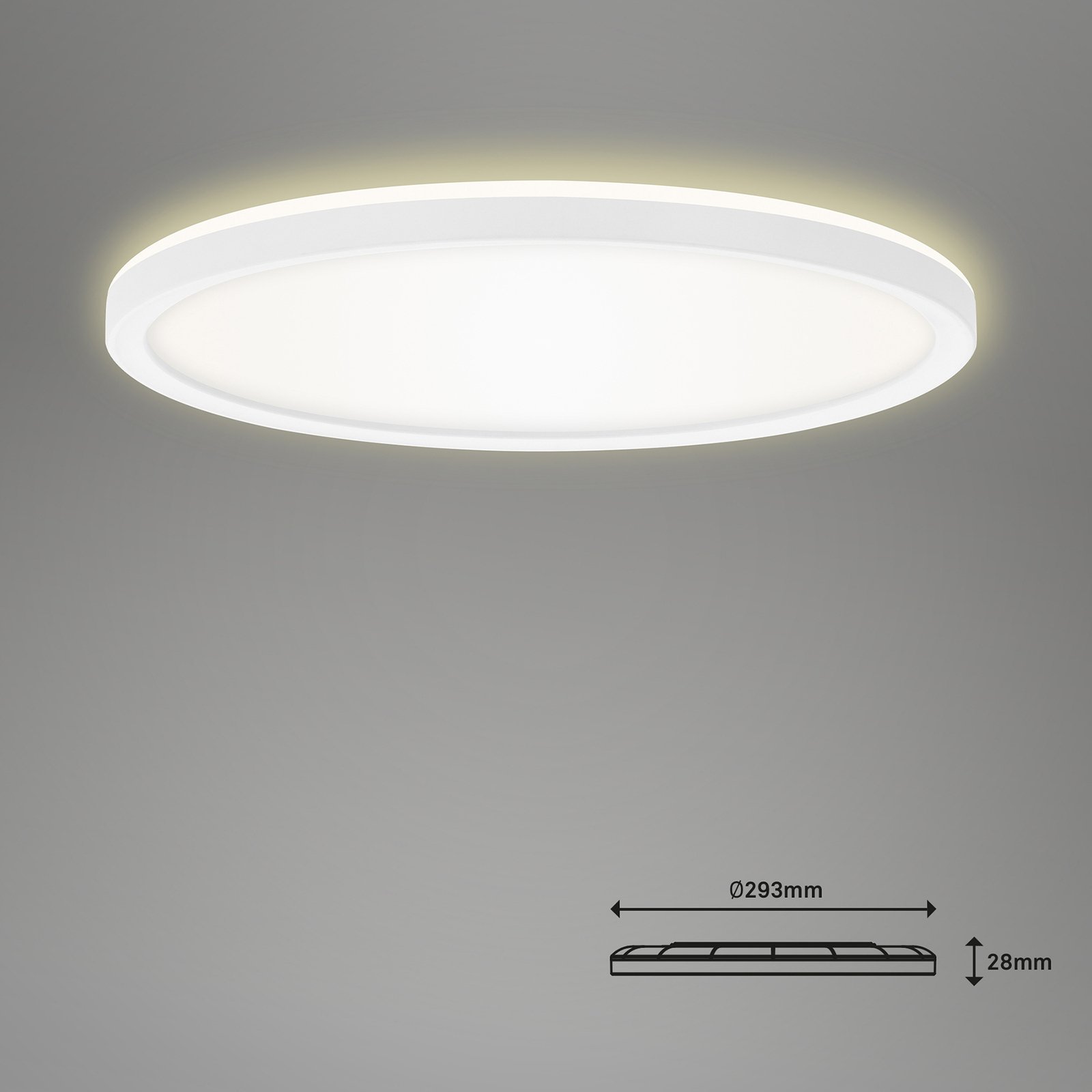 Slim LED panel RGBW effect Ø 29.3 cm, white