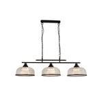 Bistro hanging light 3-bulb, black