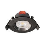 Plafonnier encastré LED SMD-68-230V, 2.700K, Ø8,5cm, noir