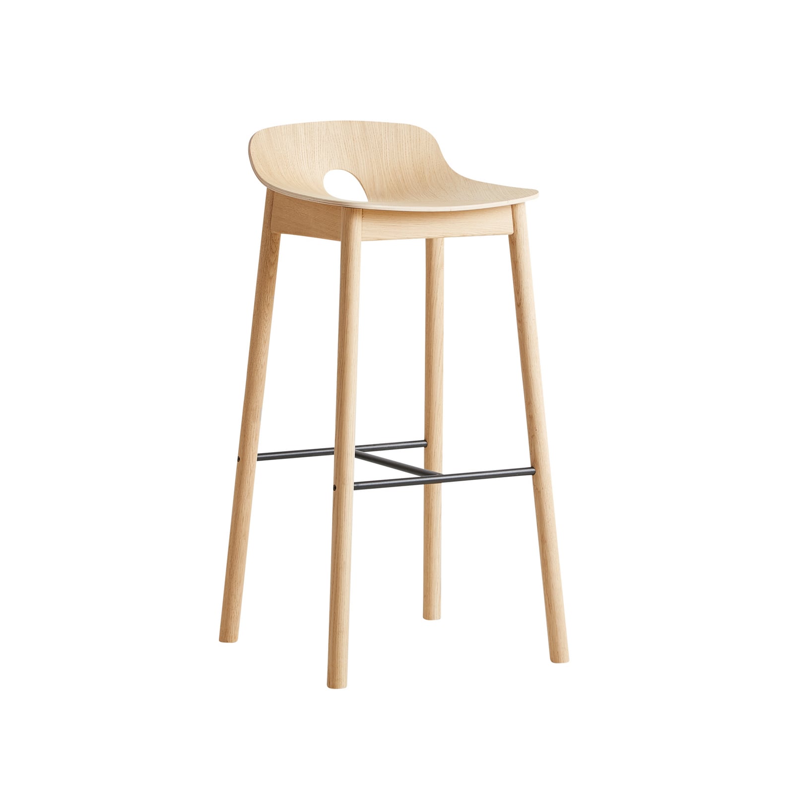 Tabouret de bar Mono, bois clair, hauteur 90 cm, chêne - Woud
