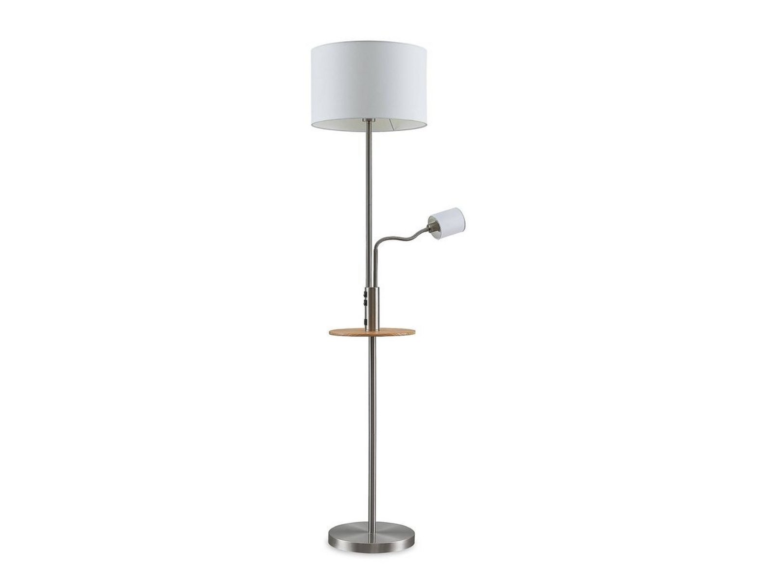 Aovan Lampadar w/USB Nickel - Lindby