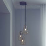 Nuura Anoli 3 suspension, 3 lampes, dorée