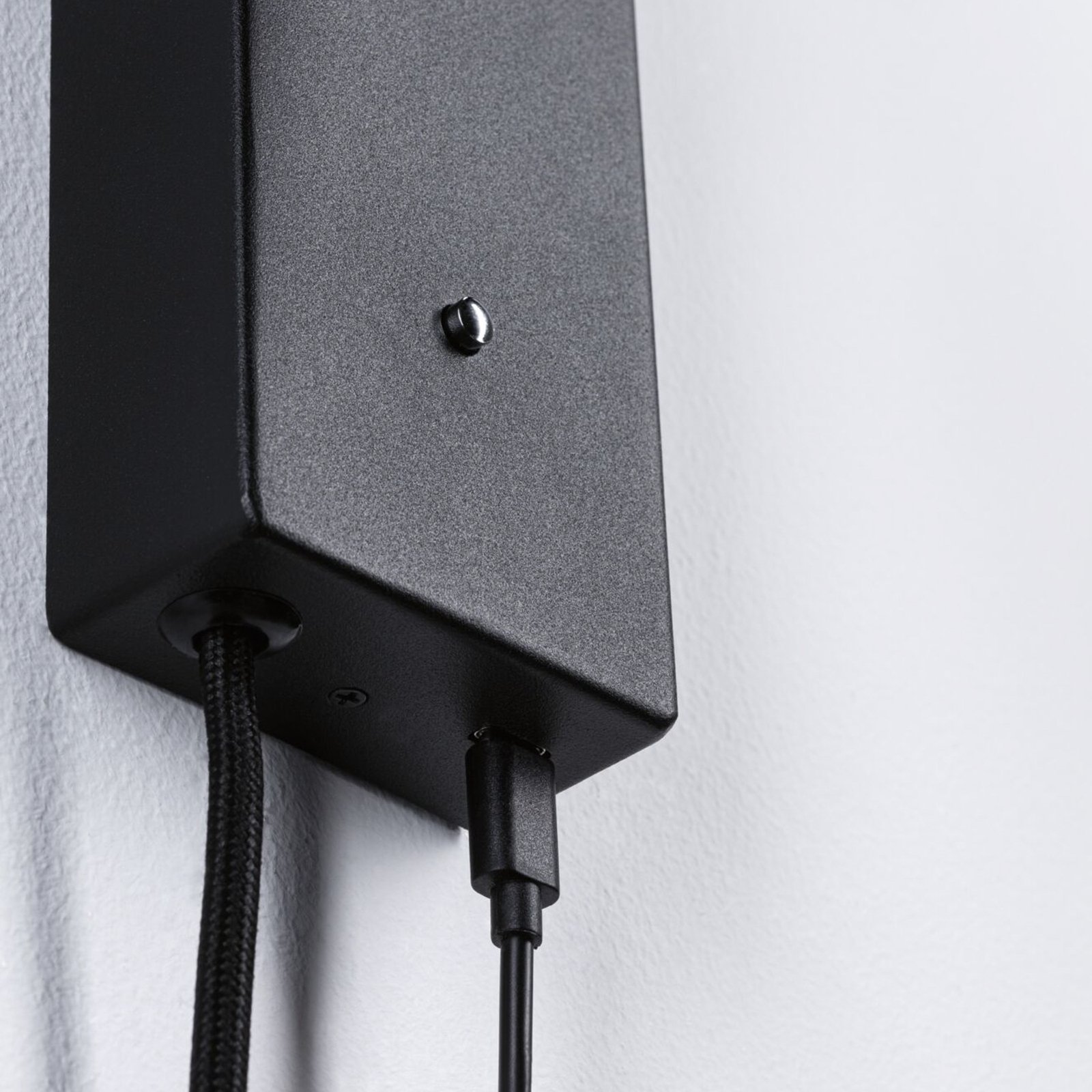 Hulda LED Zidna lampa USB C 3-step Dim. Mat Crna - Paulmann
