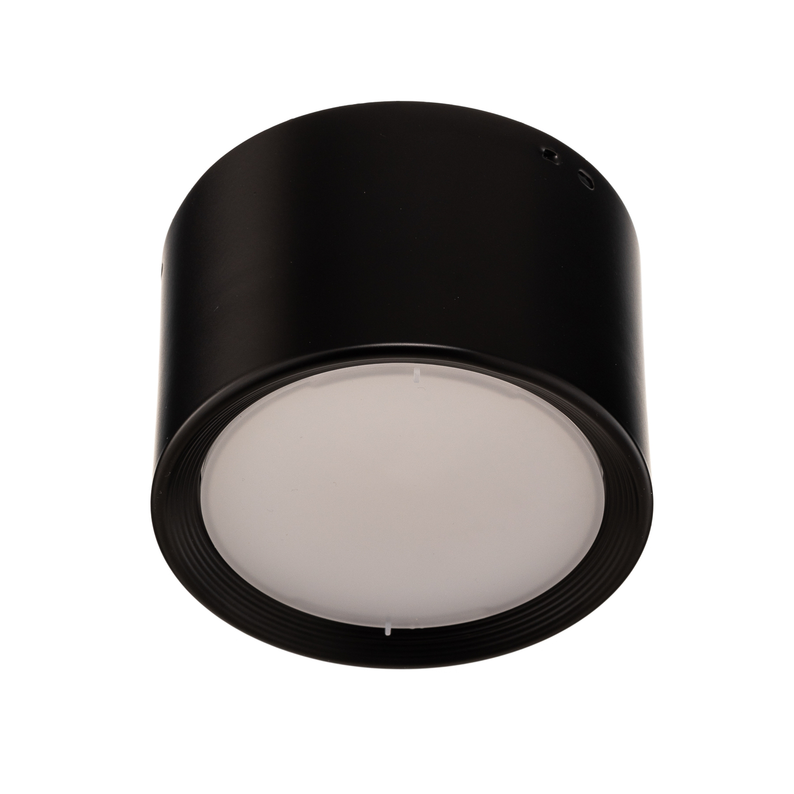 LED downlight Ita en noir avec diffuseur, Ø 12 cm